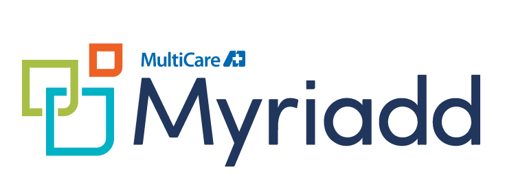 Myriadd logo with MultiCare logo